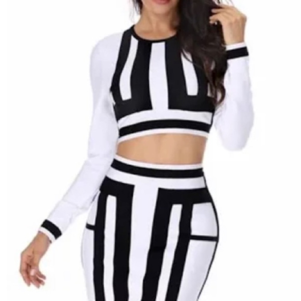 House of CB set Crop top and bandage skirt set